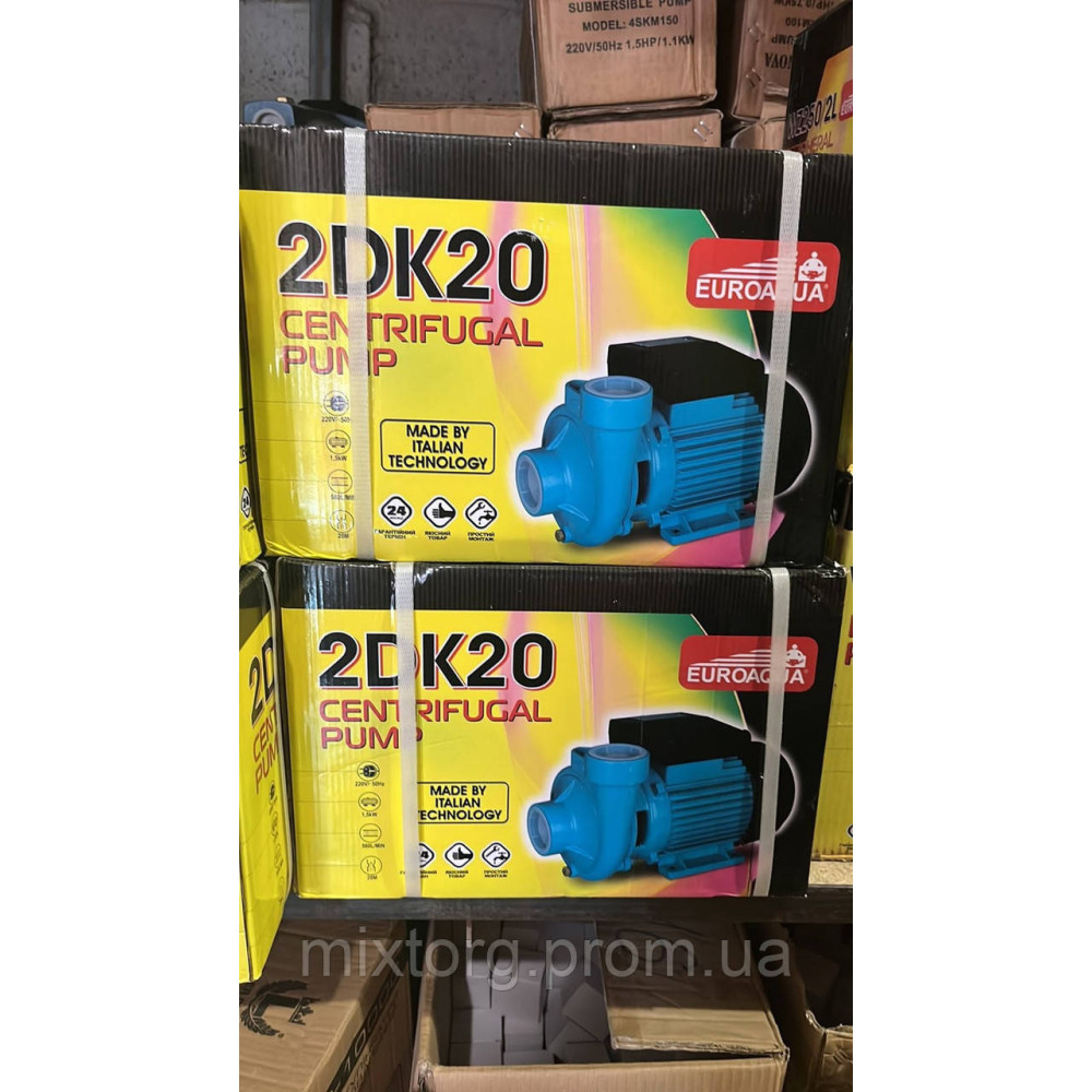 Насос поверхневий EUROAQUA 2DK20 потужність 1,5 кВт відцентровий Польща! Мідь!