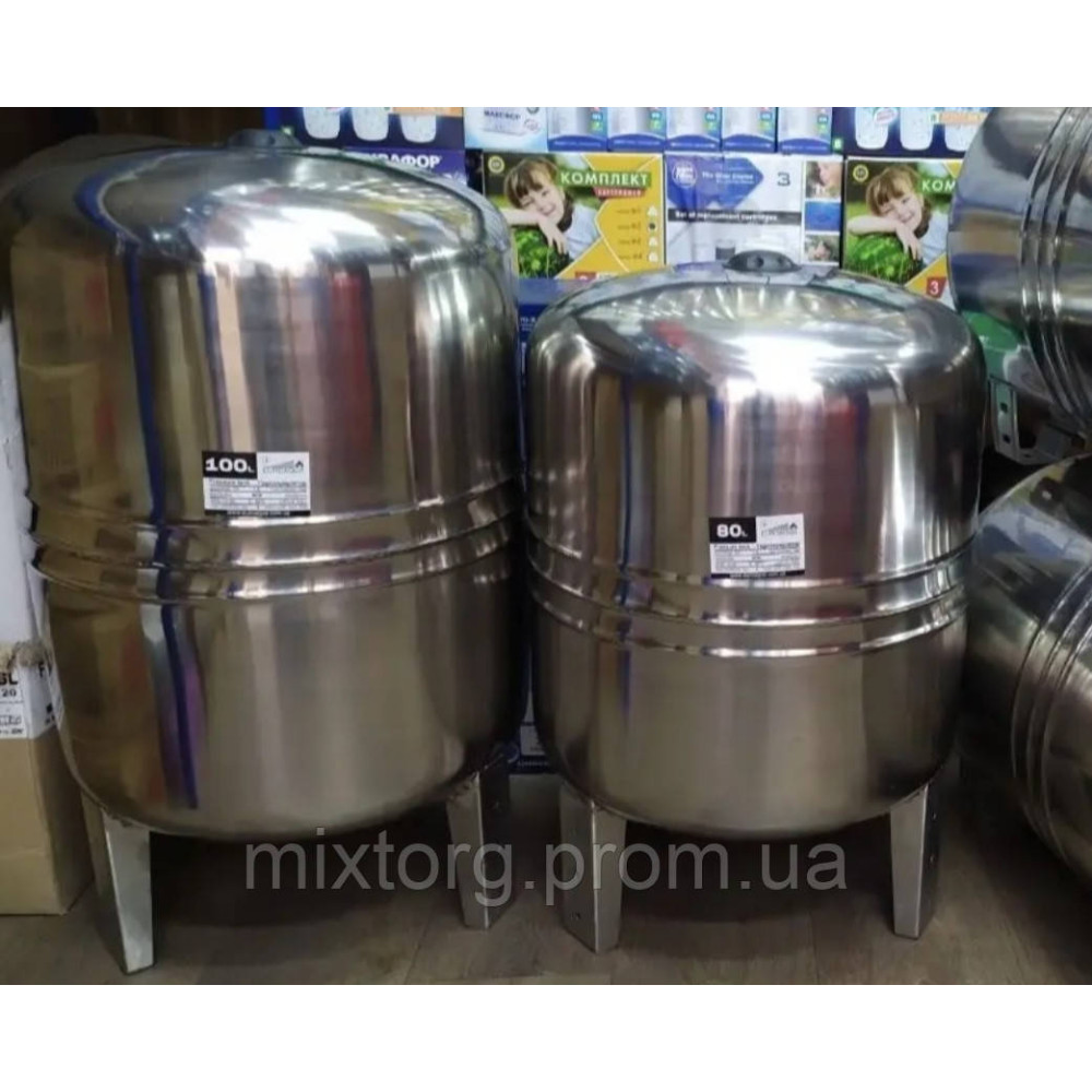 Гідроакумулятор Euroaqua ємність 100 л з неіржавкої сталі (Польща)