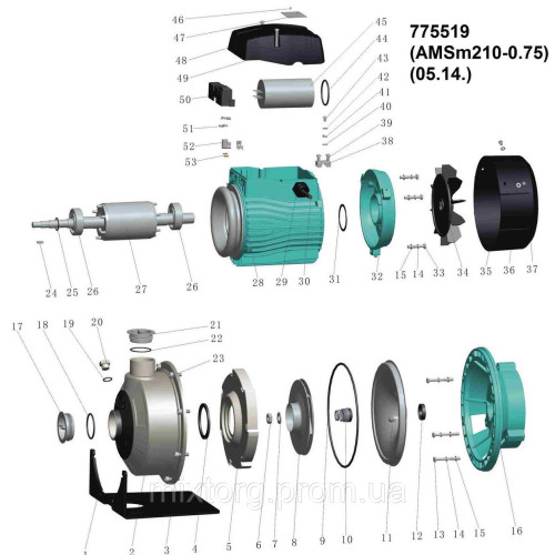 Насос відцентровий 0.75кВт Hmax 16.8м Qmax 300л/хв (нерж) LEO 3.0 (775519)
