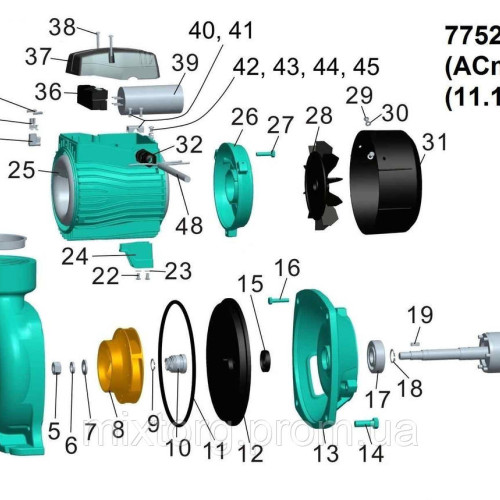 Насос відцентровий 1.5кВт Hmax 14.5м Qmax 1000л/хв 3" LEO 3.0 ACm150B3 (775282)