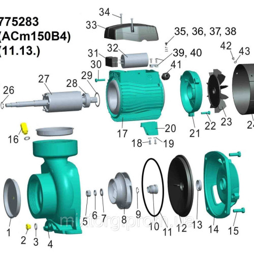 Насос відцентровий 1.5кВт Hmax 14.5м Qmax 1000л/хв 4" LEO 3.0 (775283)
