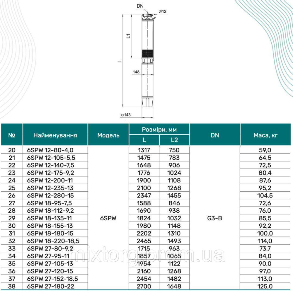 Свердловинний насос 6SPW12-235-13 "NPO"