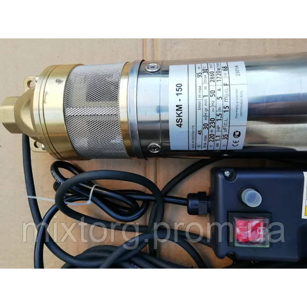 Глибокий насос Євроаква 4SKM-150, напір 98м