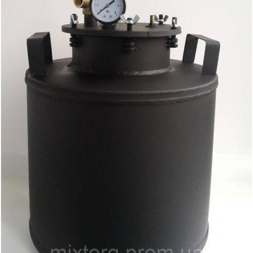 Автоклав газовий великий чорний на болтах