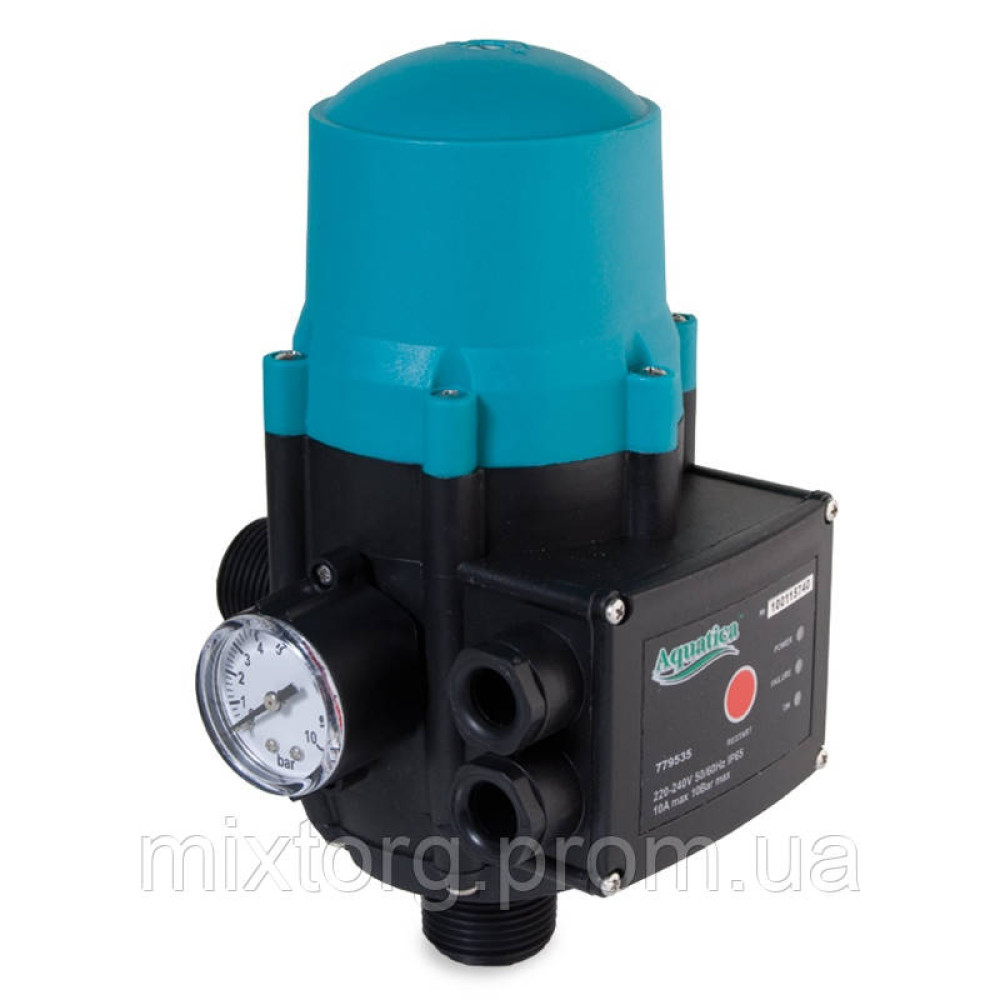 Контролер тиску електронний 1.1кВт Ø1" авт пошук води+рег тиску вкл 1.5-3.0 bar AQUATICA (779534)