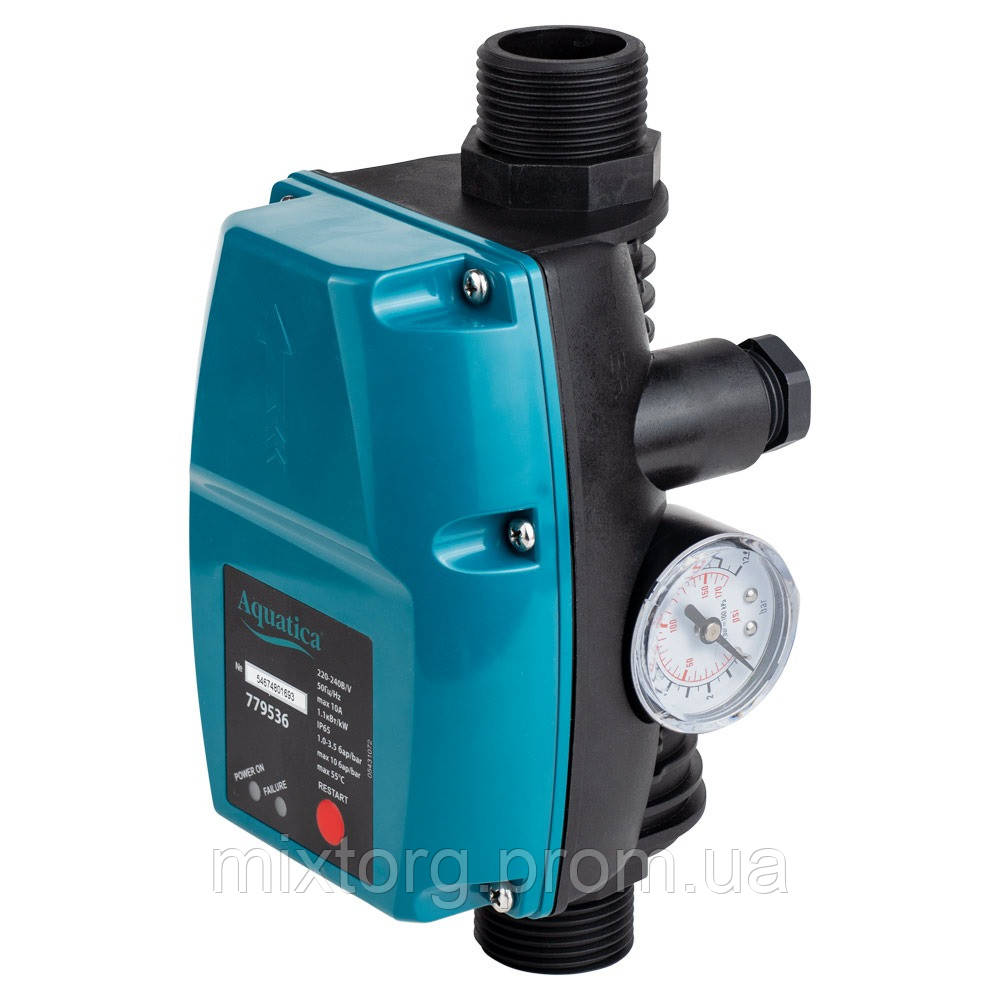 Контролер тиску електронний 1.1кВт Ø1" рег тиску вкл 1.0-3.5 bar AQUATICA (779536)