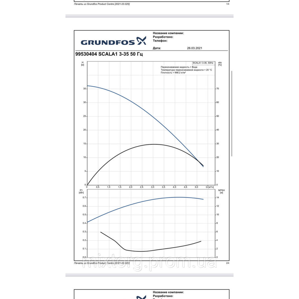 Насосна станція Grundfos SCALA1 3-45 (99530405)