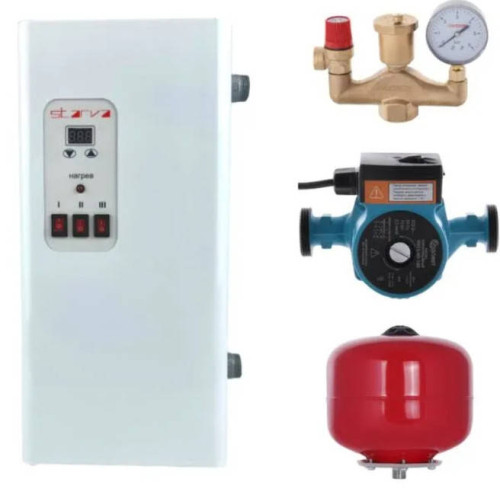 ЕЛЕКТРИЧНИЙ КОТЕЛ STARVA 0,45 4,5КВТ 220/380В С С НАОСОМ!