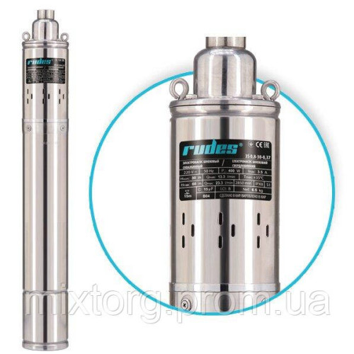 Свердловинний насос 3S0,8-30-0,37 (кабель 10м) "rudes"