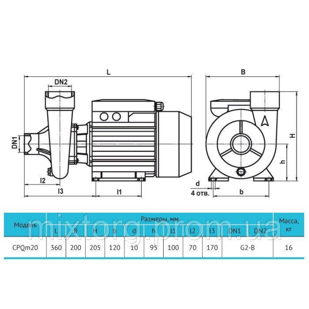 Поверхневий насос CPQm20 "rudes"