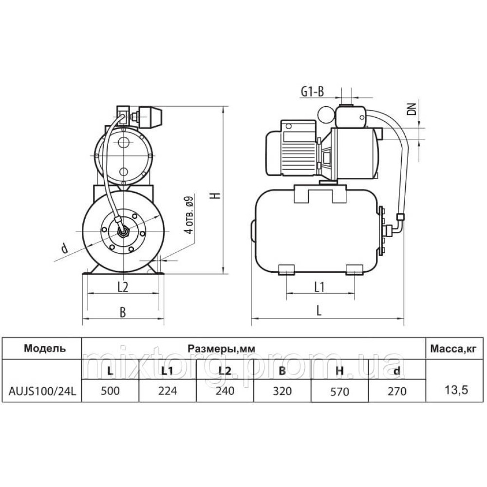 Насосна станція AUJS100/24L "rudes"