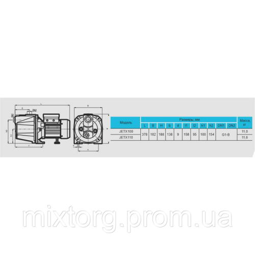 Поверхневий насос JETX100 "rudes"