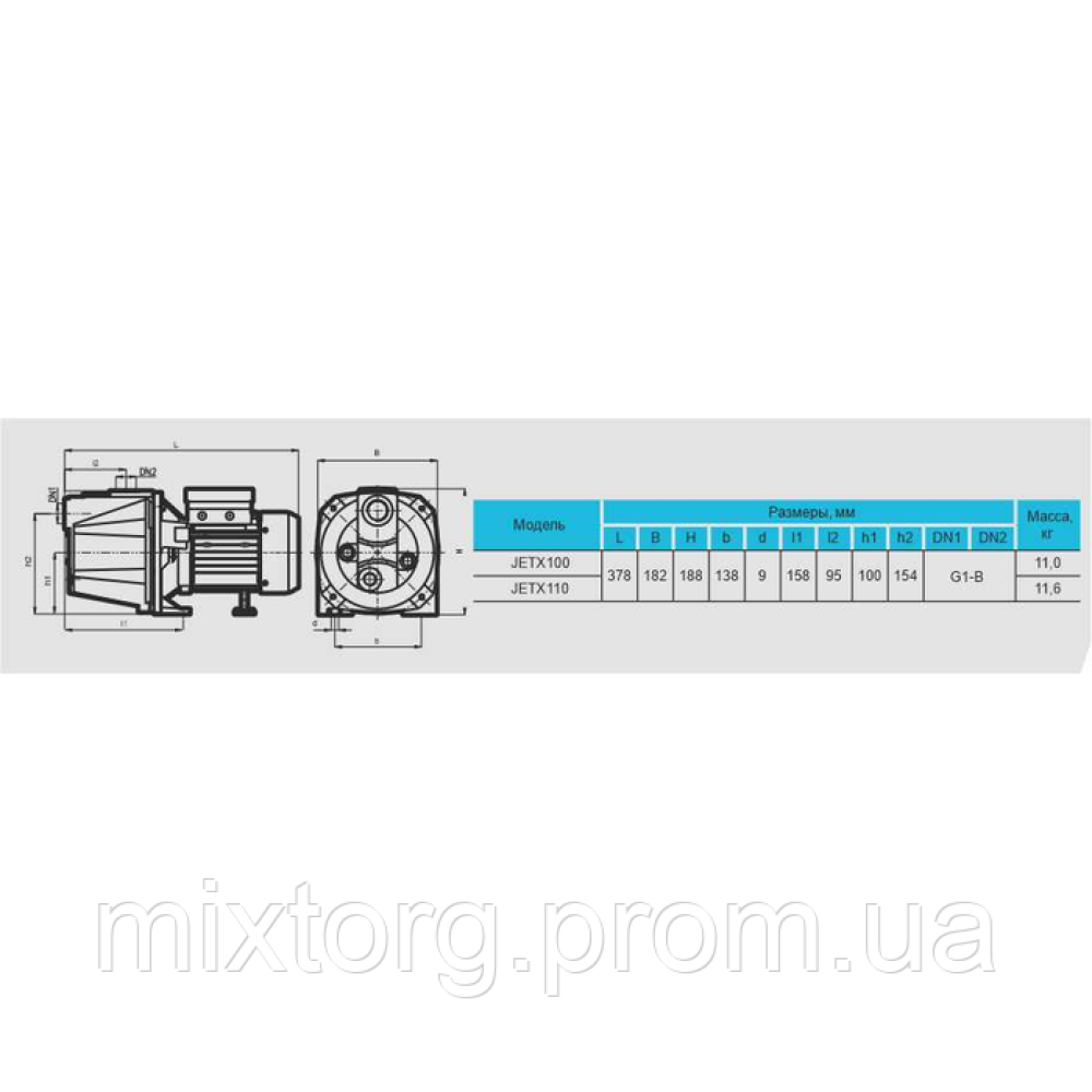 Поверхневий насос JETX110 "rudes"