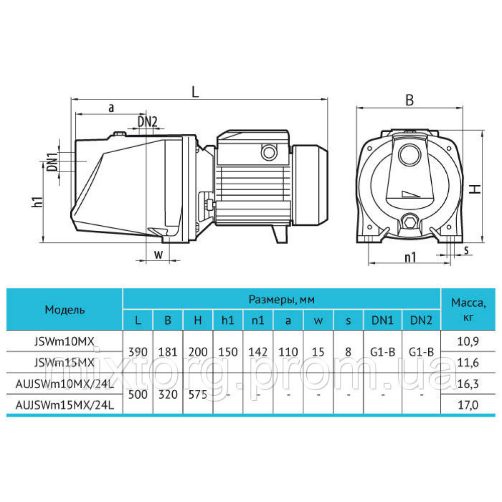 Поверхневий насос JSWm 15MX "rudes"