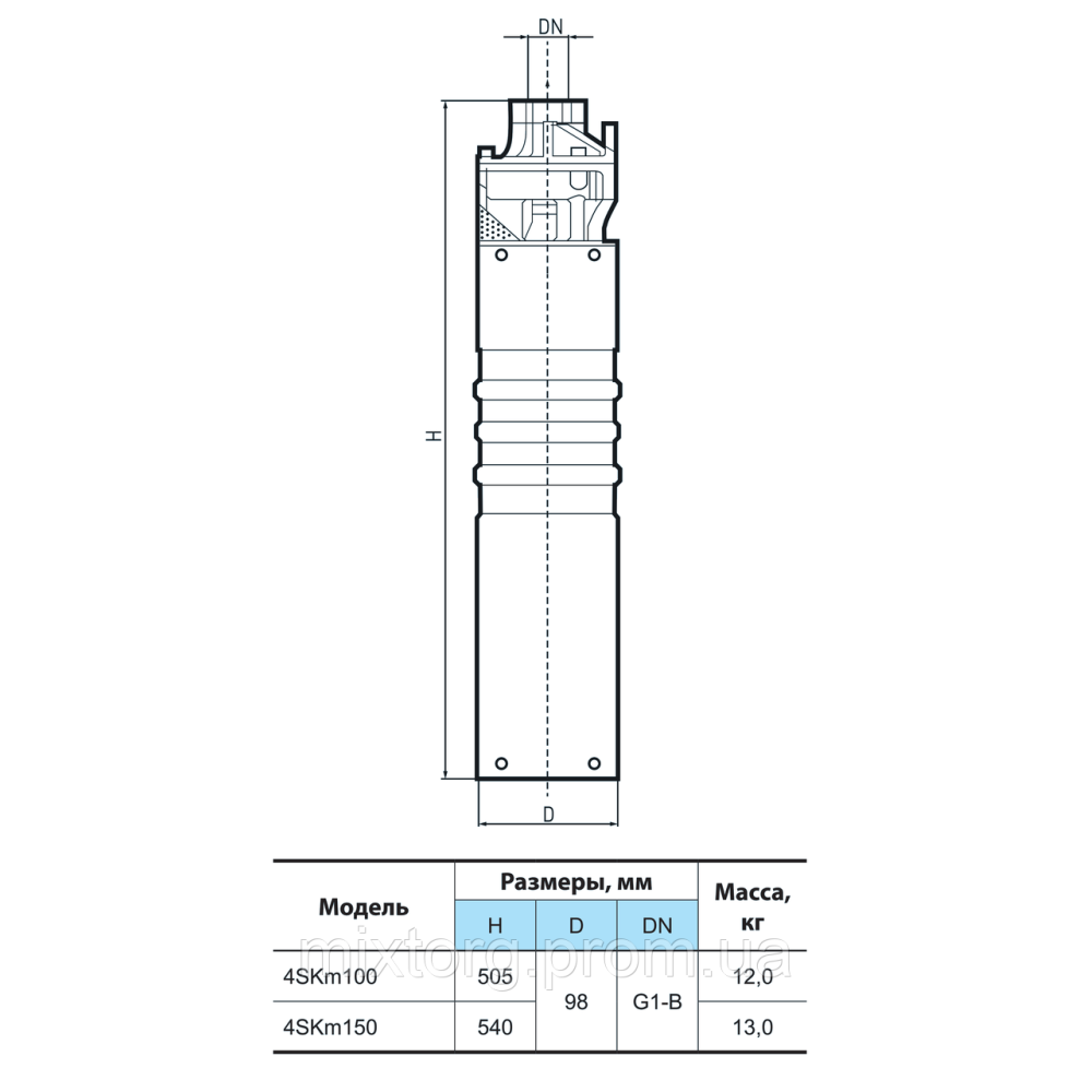 Свердловинний насос 4SKm100 (кабель 15м) "NPO"