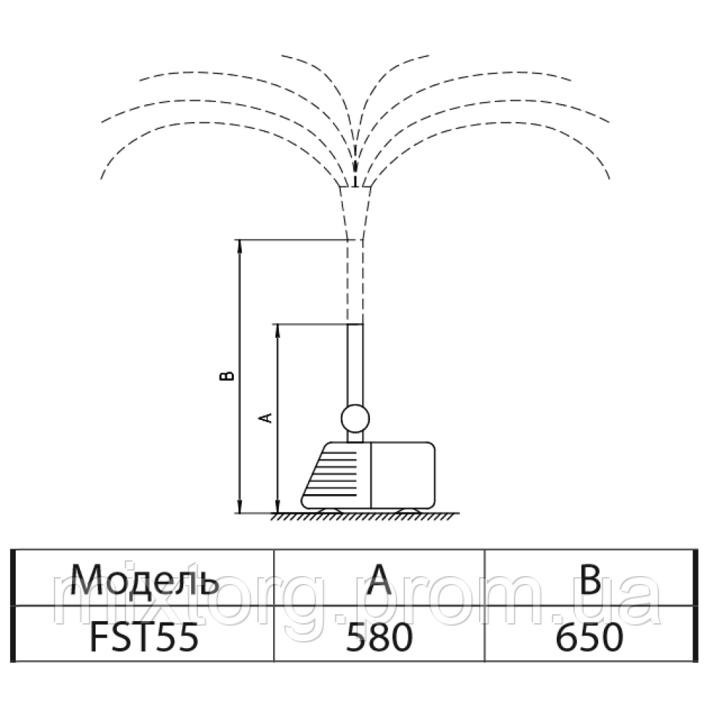 Насос для фонтану FST55 "Sprut"