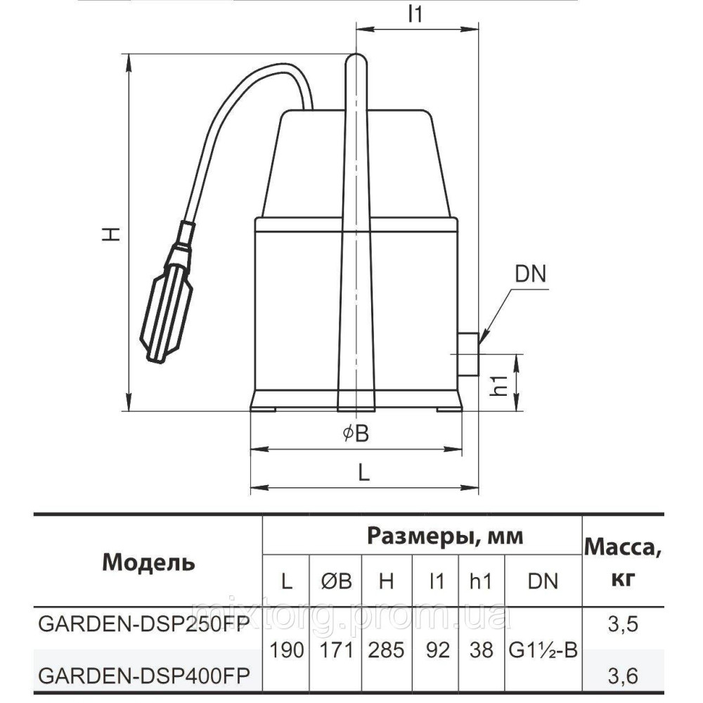 Дренажний насос GARDEN-DSP400FP "NPO"