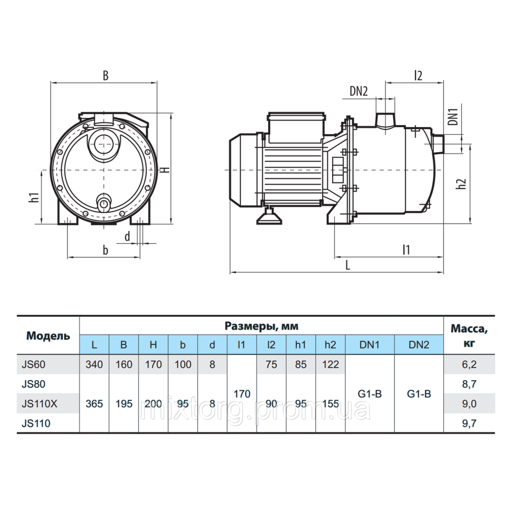 Поверхневий насос JS110X "NPO"