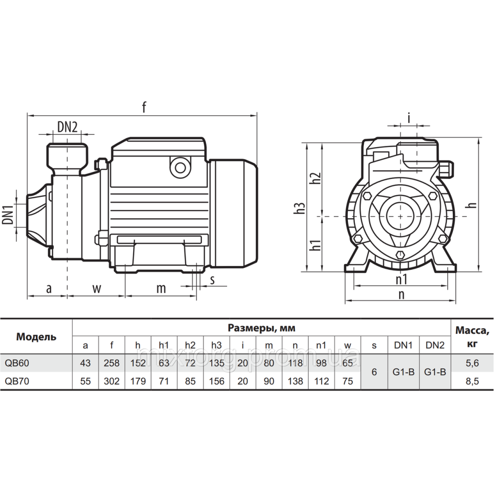 Поверхневий насос QB70 "Sprut"
