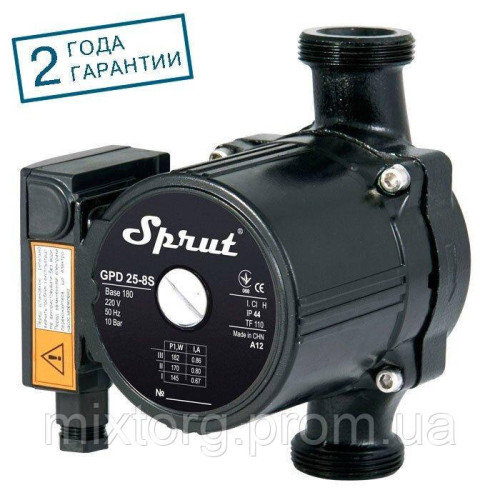 Циркуляційний насос GPD25-8S-180 "Sprut" + комплект гайок